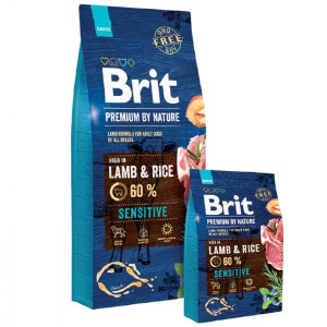 BRIT PREMIUM BY NATURE SENSITIVE LAMB sausā barība suņiem Jērs 3kg